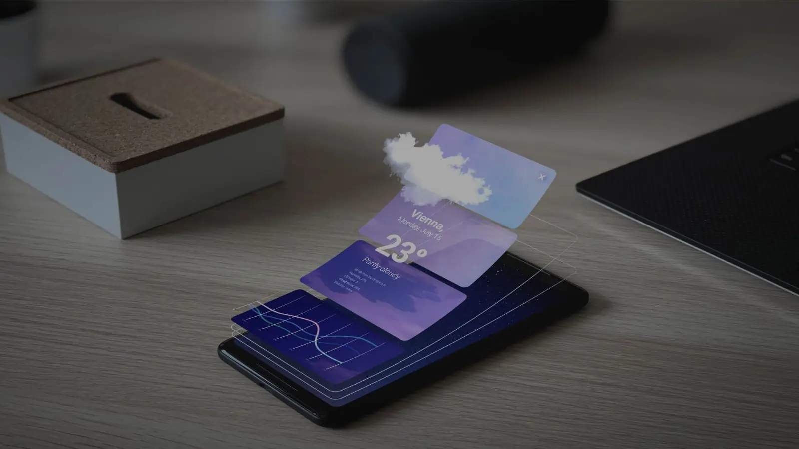 3D design on a mobile phone